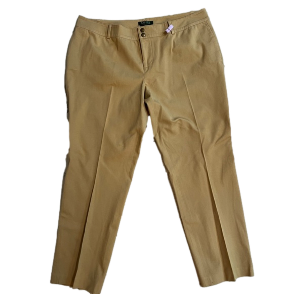 Ralph Lauren Connor chinos, women’s size 16W, EUC, freshly dry cleaned.